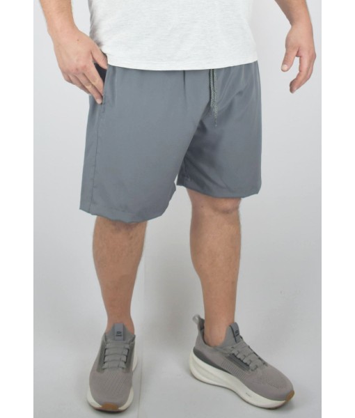 Short Bermuda Tactel Elastano Extra Grande Plus size Grafite